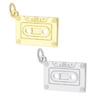Brass Jewelry Pendants, cassette, plated, DIY, more colors for choice, 18x12x1.50mm, Hole:Approx 3mm, Sold By PC