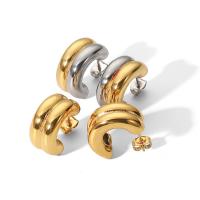 Prst prsten z nerezové oceli, 304 Stainless Steel, 18K pozlacené, módní šperky & pro ženy, více barev na výběr, 20x10mm, Prodáno By Pair