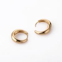 Zinc Alloy Huggie Hoop Earring Round gold color plated fashion jewelry & for woman golden Sold By Pair