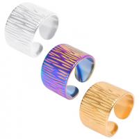 Titanium Steel Finger Ring, Vacuum Ion Plating, Adjustable & fashion jewelry & for woman, more colors for choice, US Ring Size:8, Sold By PC