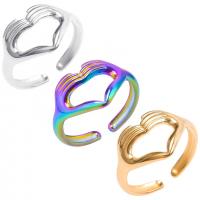 Titanium Steel Finger Ring, Vacuum Ion Plating, Adjustable & fashion jewelry & for woman, more colors for choice, US Ring Size:8, Sold By PC