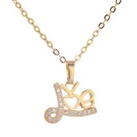 Brass Necklace Alphabet Letter plated for woman & with rhinestone & hollow nickel lead & cadmium free Length Approx 16 Inch Sold By PC
