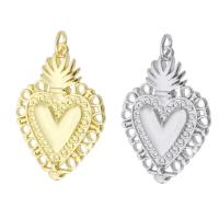 Brass Heart Pendants, plated, DIY & hollow, more colors for choice, 20x28x2mm, Hole:Approx 3mm, Sold By PC