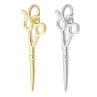 Brass Jewelry Pendants, Scissors, plated, DIY, more colors for choice, 9x22x2mm, Hole:Approx 3mm, Sold By PC