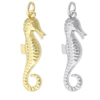 Brass Jewelry Pendants Seahorse plated DIY Approx 3mm Sold By PC