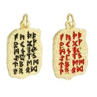 Brass Jewelry Pendants, gold color plated, enamel, more colors for choice, 13x21x2mm, Hole:Approx 3mm, Sold By PC