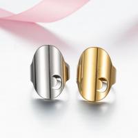 Stainless Steel Finger Ring 304 Stainless Steel Moon Vacuum Ion Plating Adjustable & fashion jewelry & for woman 27mm Sold By PC