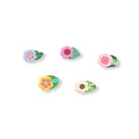 Polymer Clay Beads, Flower, DIY, more colors for choice, 7x11mm, Approx 1000PCs/Bag, Sold By Bag