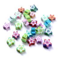 Polymer Clay Beads, Star, different packing style for choice & DIY, mixed colors, 10mm, Sold By Bag
