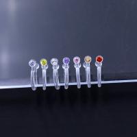 Ρητίνη συστατικό σκουλαρίκι clip, με Cubic Zirconia, DIY, περισσότερα χρώματα για την επιλογή, 7.50x11mm, Sold Με Ζεύγος