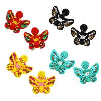 Earring Jewelry Seedbead Butterfly for woman nickel lead & cadmium free Sold By Pair