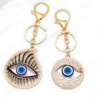 Evil Eye Earrings, Tibetan Style, gold color plated, Unisex & different styles for choice & enamel & with rhinestone, golden, nickel, lead & cadmium free, 61x51mm, Length:5.1 Inch, Sold By PC