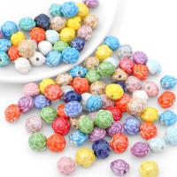 Porcelain Jewelry Beads, Rose, DIY, more colors for choice, 12mm, Sold By PC