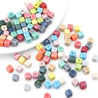 Porcelain Jewelry Beads,  Square, DIY, more colors for choice, 6mm, Sold By PC
