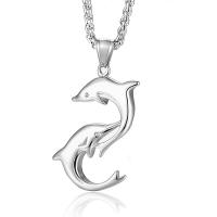Titanium Steel Pendants Dolphin punk style & for man Sold By PC