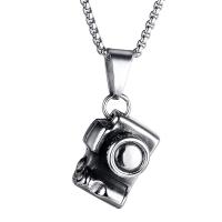 Titanium Steel Pendants, Camera, polished, punk style & for man, 15x23mm, Sold By PC
