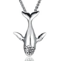 Titanium Steel Pendants, Whale, polished, for man, 39x52mm, Sold By PC