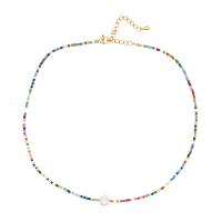 Gloine coirníní Bracelet, Seedbead, le Pearl Fionnuisce, jewelry faisin & do bhean, 480mm, Díolta De réir PC