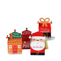 Papír Christmas Gift Box, nyomtatás, Karácsonyi design, több színt a választás, 100x75x200mm, Által értékesített PC