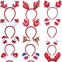 Cloth Hair Band, with Plastic, random style & Christmas Design & mixed pattern, 200mm, Sold By PC