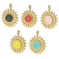 Stainless Steel Pendants 304 Stainless Steel gold color plated DIY & enamel Approx 2mm Sold By PC