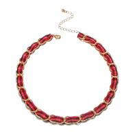 Colar de jóias de liga de zinco, with roupa, with 7cm extender chain, joias de moda & para mulher, dois diferentes cores, 10mm, comprimento 38 cm, vendido por PC