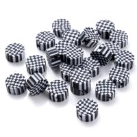Polymer Clay Beads Flat Round & DIY 10mm Sold By Bag