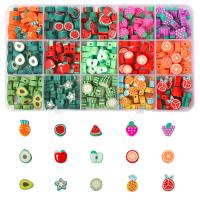 Polymer Clay Jewelry Finding Set, with Plastic Box & Elastic Thread, DIY, mixed colors, 174x99x19mm, Sold By Box
