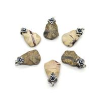 Ювелирные подвески из драгоценных камней, Натуральная Бирюза, с клей, Мужская, Много цветов для выбора, 25x40mm, продается PC