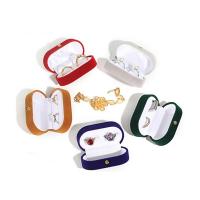 Flocking Fabric Ring Box, durable, more colors for choice, 75x40x35mm, Sold By PC