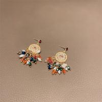 Rhinestone Earring Zinc Alloy fashion jewelry & for woman & with rhinestone nickel lead & cadmium free Sold By PC