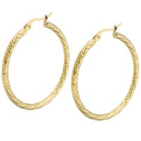 Stainless Steel Hoop Earring, 304 Stainless Steel, Vacuum Ion Plating, fashion jewelry & for woman, golden, 40x43mm, Sold By Pair