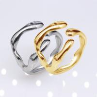304 Stainless Steel Cuff Finger Ring Vacuum Ion Plating fashion jewelry & for woman 16mm Sold By PC