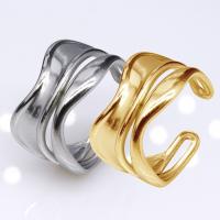 304 Stainless Steel Cuff Finger Ring Vacuum Ion Plating fashion jewelry & for woman 13mm Sold By PC