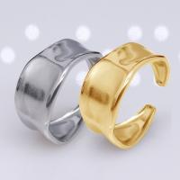 Aço inoxidável 304 Cuff Ring Finger, joias de moda & para mulher, Mais cores pare escolha, 10mm, vendido por PC