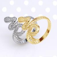 304 Stainless Steel Open Finger Ring, Snake, Vacuum Ion Plating, fashion jewelry & Unisex, more colors for choice, 24mm, Sold By PC