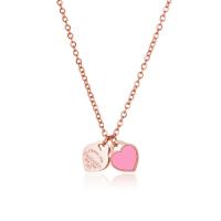 Stainless Steel Jewelry Necklace, 304 Stainless Steel, with 5cm extender chain, Heart, Vacuum Ion Plating, fashion jewelry & different styles for choice & for woman, more colors for choice, 9x10mm, Length:45 cm, Sold By PC