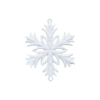 plastique Ornements suspendus de Noël, flocon de neige, DIY & styles différents pour le choix, blanc, Vendu par sac