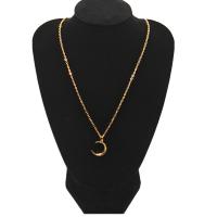Cink Alloy nakit ogrlice, s 5cm Produžetak lanac, Mjesec, pozlaćen, modni nakit & za žene, više boja za izbor, nikal, olovo i kadmij besplatno, 14x15mm, Dužina 39 cm, Prodano By PC