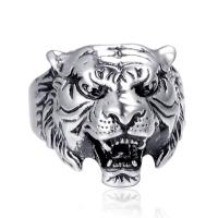 Tibetan Style Cuff Finger Ring, Tiger, Adjustable & for man, Sold By PC