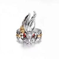 Zinc Alloy Finger Ring with Crystal Rabbit platinum plated Adjustable & Unisex Sold By PC