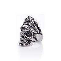 Tibetan Style Finger Ring, Skull, plated, Adjustable & Unisex, more colors for choice, Sold By PC