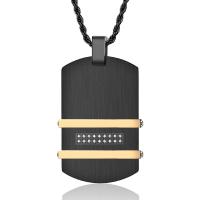Titanstahl Halskette, plattiert, verschiedene Stile für Wahl & für den Menschen, keine, 30x43mm, Länge:ca. 17.7 ZollInch, verkauft von PC