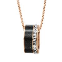 Titanium Steel Necklace with Crystal plated for woman Sold By PC