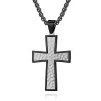 Titanium Steel Necklace, Cross, plated, different styles for choice & for man, more colors for choice, 29x43mm, Length:Approx 17.7 Inch, Sold By PC