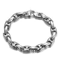 Titanium Steel Bracelet & Bangle, platinum plated, fashion jewelry & punk style, Sold By PC