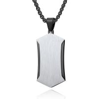 Titanium Steel Necklace, plated, different styles for choice & for man, more colors for choice, 21x43mm, Length:Approx 17.7 Inch, Sold By PC
