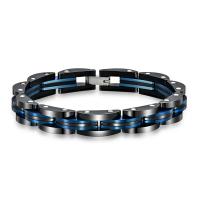 Titanium Steel Bracelet & Bangle plated fashion jewelry & for man black Sold By PC