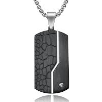 Titanium Steel Necklace gun black plated & for man black Length Approx 17.7 Inch Sold By PC