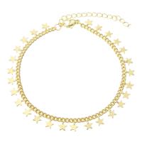 Bracelets en laiton, étoile, Placage de couleur d'or, pour femme, Longueur Environ 9.2 pouce, Vendu par PC
